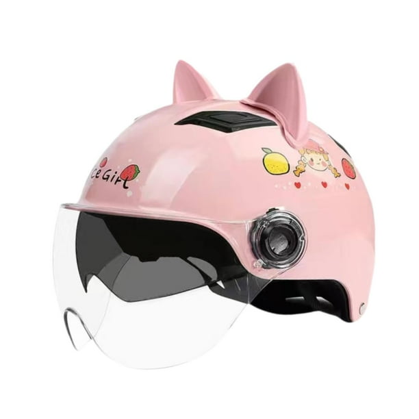 Casco de bicicleta eléctrica para mujer, casco de bicicleta, cascos deportivos ligeros y cómodos, bonito casco de verano para conducción al aire libre Rosa