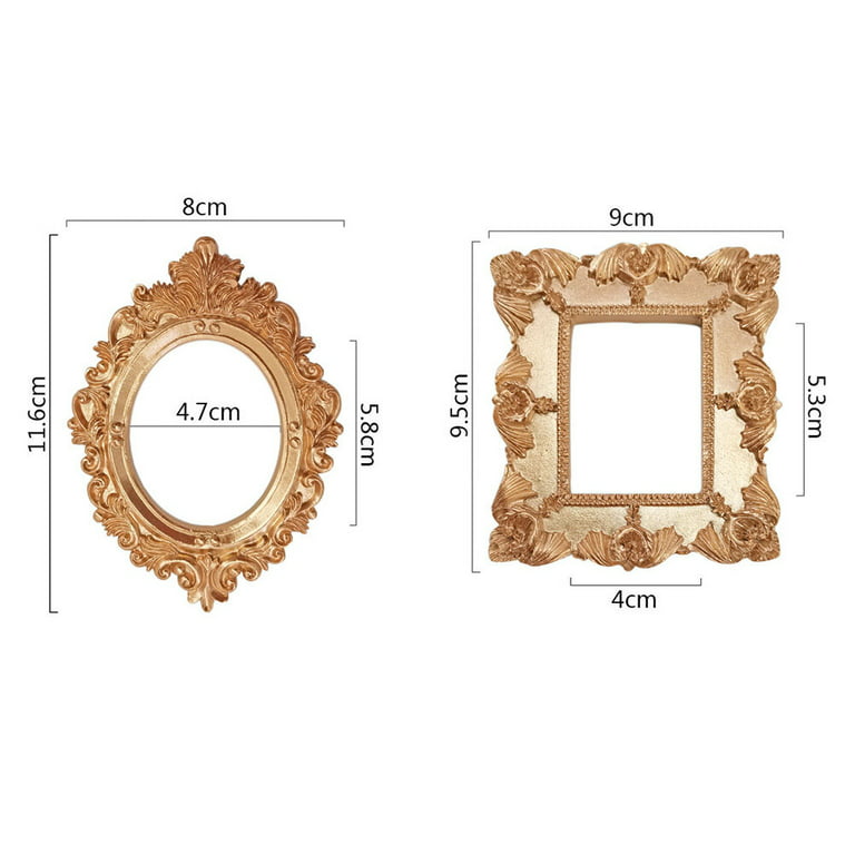 Mini Picture Frame Resin Fine Workmanship Small Size Miniature Photo Frames