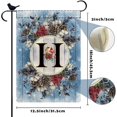 thumbnail image 5 of Monogram Letter H Winter Small Garden Flag Burlap Family Last Name Initial Yard Flag 12.5 x 18 Inch Snow Red Birds Floral Garden Flag Vertical Holiday Outdoor Farmhouse Decoration, 5 of 5