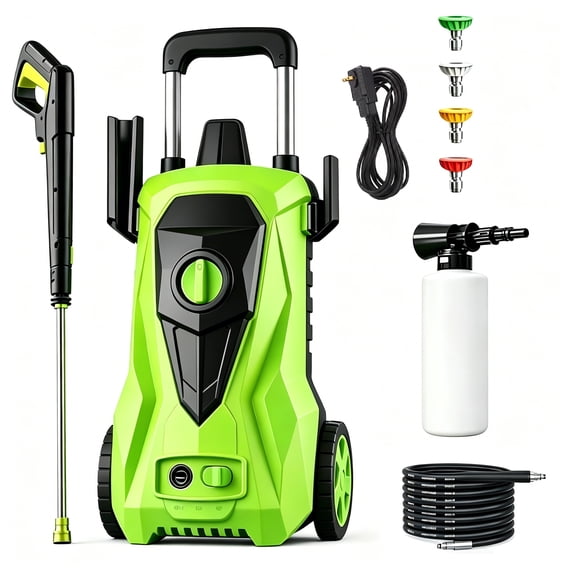 Electric Pressure Washer 4600PSI MAX 3.5GPM, Efficient Dirt Removal, with 4 Adjustable Nozzle, 500ML Soap Tank, Total Stop System for Car, Home, Driveway, Patio Cleaning