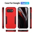 thumbnail image 2 of Dteck Case for Google Pixel 9A ,Shockproof Soft TPU Inner Layer and Hard Outer Back Cover Double Layer Design Phone Case,Red+Black, 2 of 7