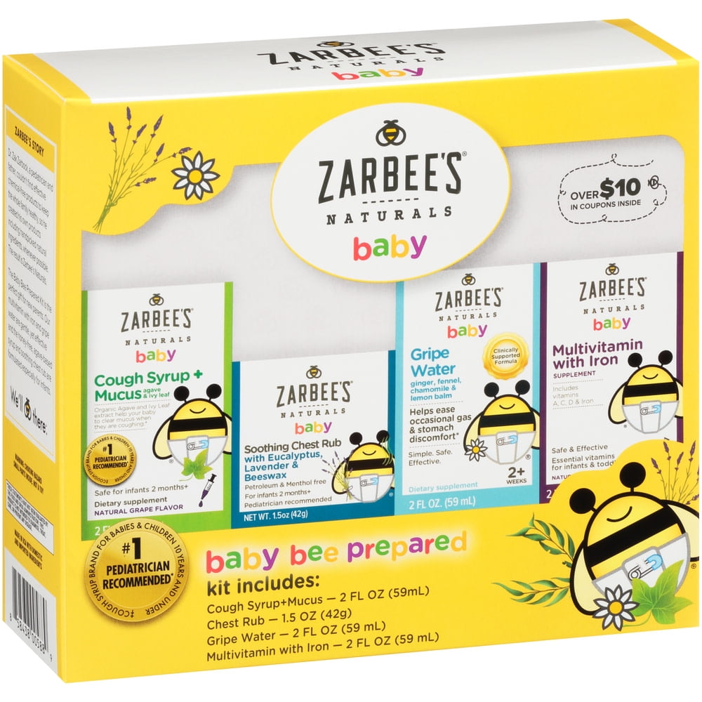 Zarbee's Naturals Baby Bee Prepared Kit, including Cough Syrup + Mucus