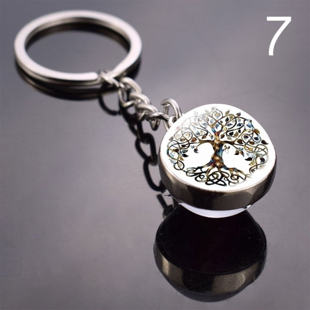 Llavero Luminoso Árbol Portátil Llavero Bolas De Cristal Llavero Colgante Regalos Para Niños Hermanas Y Amigos Moyic AP007457-10
