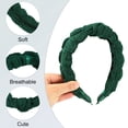 thumbnail image 5 of Unique Bargains 1Pc Cute Makeup Headband Puffy Spa Fabric Green Headband for Washing Face, 5 of 7