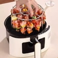 thumbnail image 4 of Matsuzay Parrilla colgante redonda para freidora de aire, bandeja para hornear pan, barbacoa, por favor, a menos de 450 ° F / 232 ° C. Cocina y Comedor 24 agujas colgantes, 4 of 6