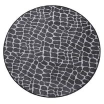 Furnishmyplace Crocodile Light Grey Area Rug for Living Room, Dining Room, Kids 4' Round - Green/Teal