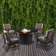 thumbnail image 2 of Aluminum 44-in Round Antique Copper Fire Table Set with Rocking Chairs, 2 of 9