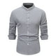 thumbnail image 1 of pstuiky camisas de manga larga para hombre, Camisa de manga larga con botones y cuello redondo con estampado informal a la moda para hombre top de hombre m, 1 of 7