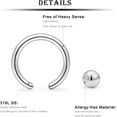 16G Septum Ring Jewelry Gauges Earrings Surgical Stainless Steel