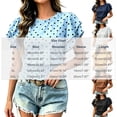 thumbnail image 2 of ClodeEU Women's Polka Dot Round Neck Ruffle Short Sleeve Peplum Crop Blouse,Casual Summer Flowy Waist Shirred Top White,Women's Plus L, 2 of 5