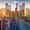 Toronto Downtown Sunrise, variant on Elephant Stock Dubai Marina After Dark Wall Art - Horizontal Multi Panel Canvas - Living Room Wall Decor - City Multi Panel - Blue And Gray Decor By Scott Stulberg - 26" x 12"