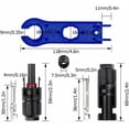 thumbnail image 2 of 10 Pairs MC4 Connectors Male/Female for Solar Panel Systems, Waterproof - Black, Compatible with Photovoltaic Cables, 2 of 5