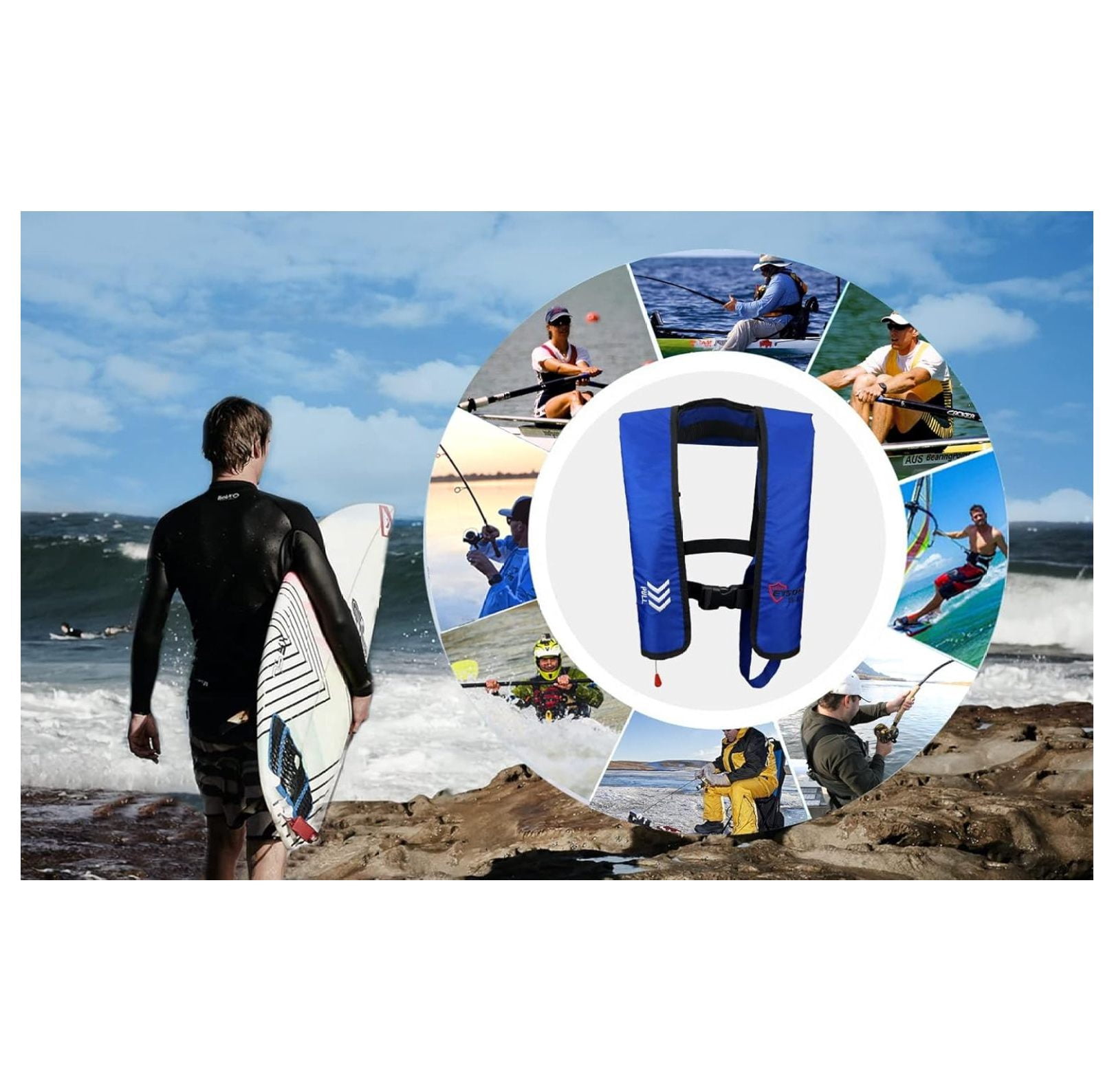 Inflatable Life Life Vest Basic Automatic/Manual (Red Auto)