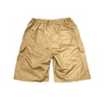thumbnail image 4 of Havenx Men's Military Cargo Shorts Knee Length Elastic Waist Cargo Shorts with Multi-Pockets Stretch Button Pant Summer Breathable Loose Fit Casual Outdoor Wear,Khaki 3XL, 4 of 4