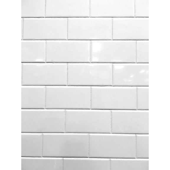 3x6 White Glossy Ceramic Subway Tile Wall Backsplash Made in USA (Full Box 100)