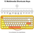 thumbnail image 4 of Clavier Sans Fil Bluetooth Island avec 84 Touches Compactes, Touches Rondes Rétro Mignonnes - Ergonomique Confortable, 4 of 5