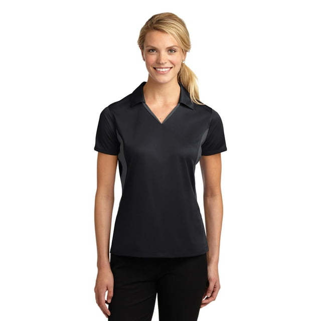 Sport-Tek® Ladies Side Blocked Micropique Sport-Wick® Polo. LST655 deporte-tek LST655