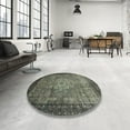 thumbnail image 4 of Ahgly Company Machine Washable Indoor Square Abstract Taupe Brown Area Rugs, 4' Square, 4 of 7