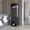 Black, variant on TUHOME Cluster 63-Inch Tall One-Door Wardrobe Cabinet with Mirror, Hanging Rod