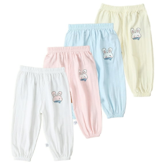 Esaierr Toddler Boy Girl Casual Basic Plain Soft Pant 6M-5T Baby Summer Fall Comfy Cotton Linen Bloomers Pants
