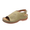thumbnail image 2 of Sandalias romanas de boca de pez baja con punta abierta y tacón de cuña para mujer Wmkox8yii  nm1813, 2 of 3