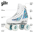 thumbnail image 2 of Crazy Skates Glitz Roller Skates | Adjustable or Fixed Sizes | Glitter Sparkle Quad Skates for Women and Girls, 2 of 7