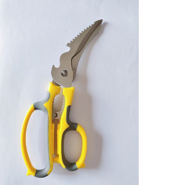 1pc Kitchen Scissors, Chicken Bone Scissors, Household Stainless Steel Multi-purpose Scissors, Scraping Fish Scale Scissors, Bone Chicken Claw Tools