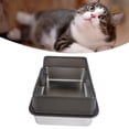 thumbnail image 3 of Bandeja De Para Gatos Con Parte Superior Abierta, Caja De Para Gatos Abierta, Caja De Para Gatos De Acero Inoxidable, Diseño De Entrada Lateral, Fácil De Limpiar,, 3 of 7