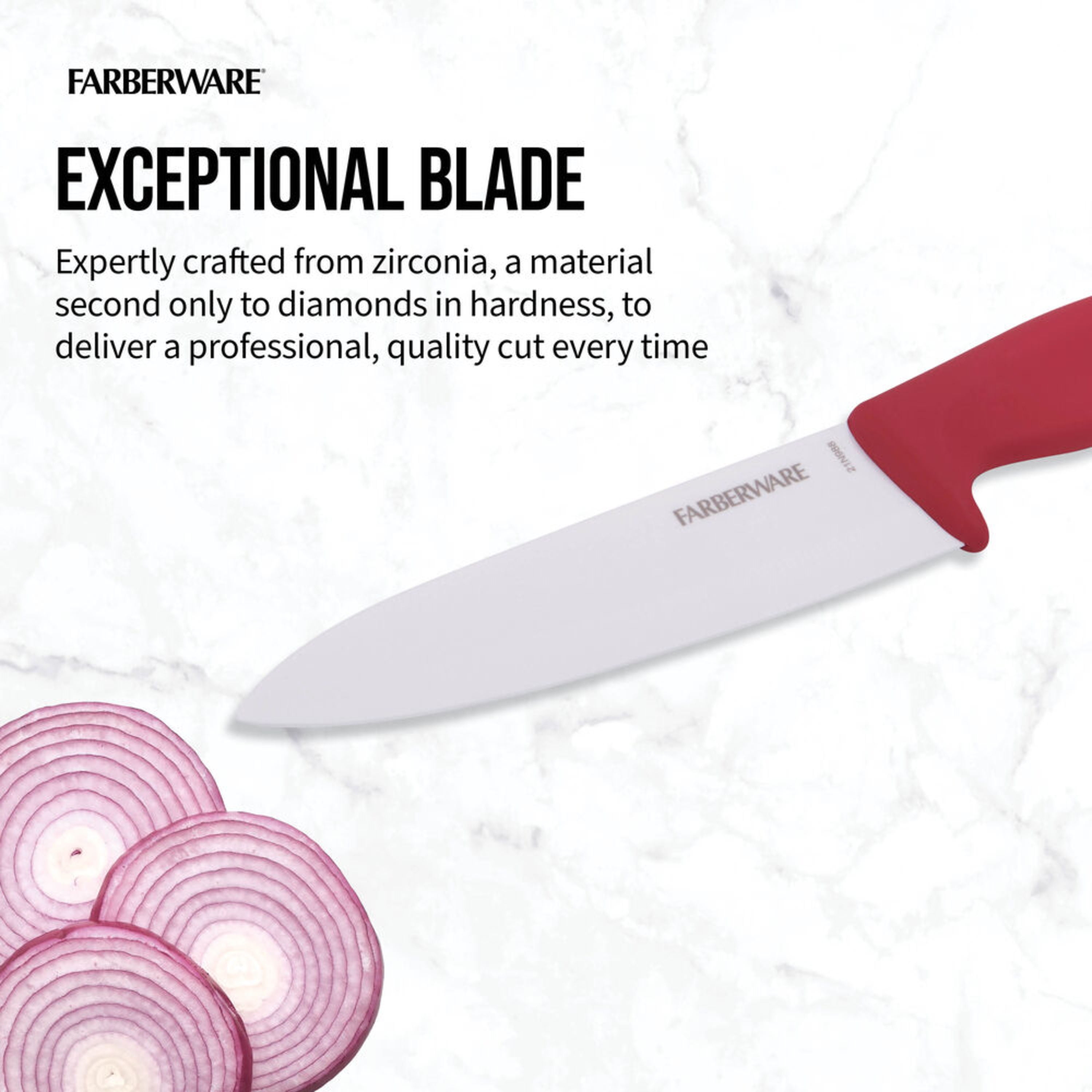 Farberware Cover and Ceramic Knive - Aqua, 1 ct - Metro Market