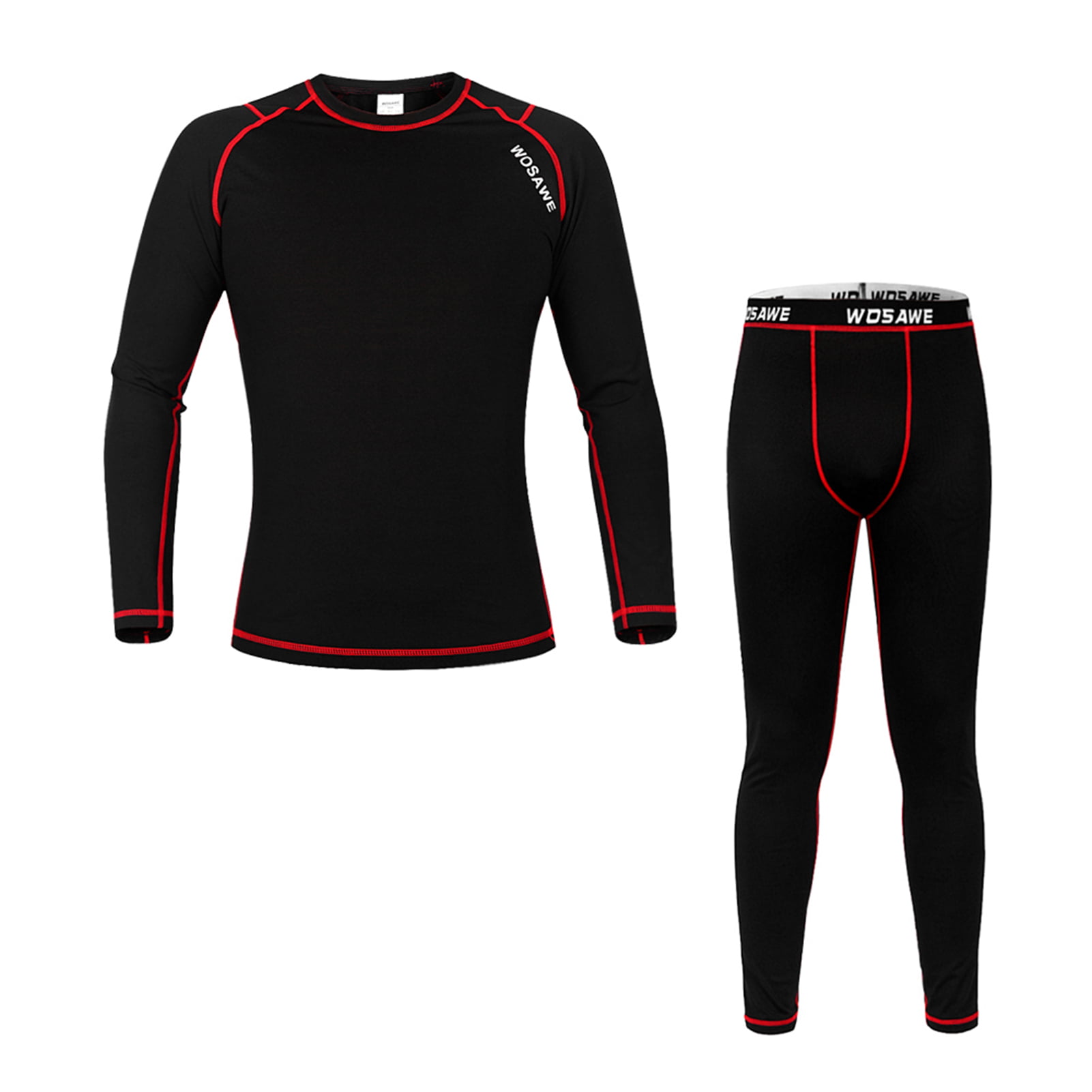Details about   Winter Thermal Underwear Men's Cycling Base Layer Set Running Undershirt Tights 