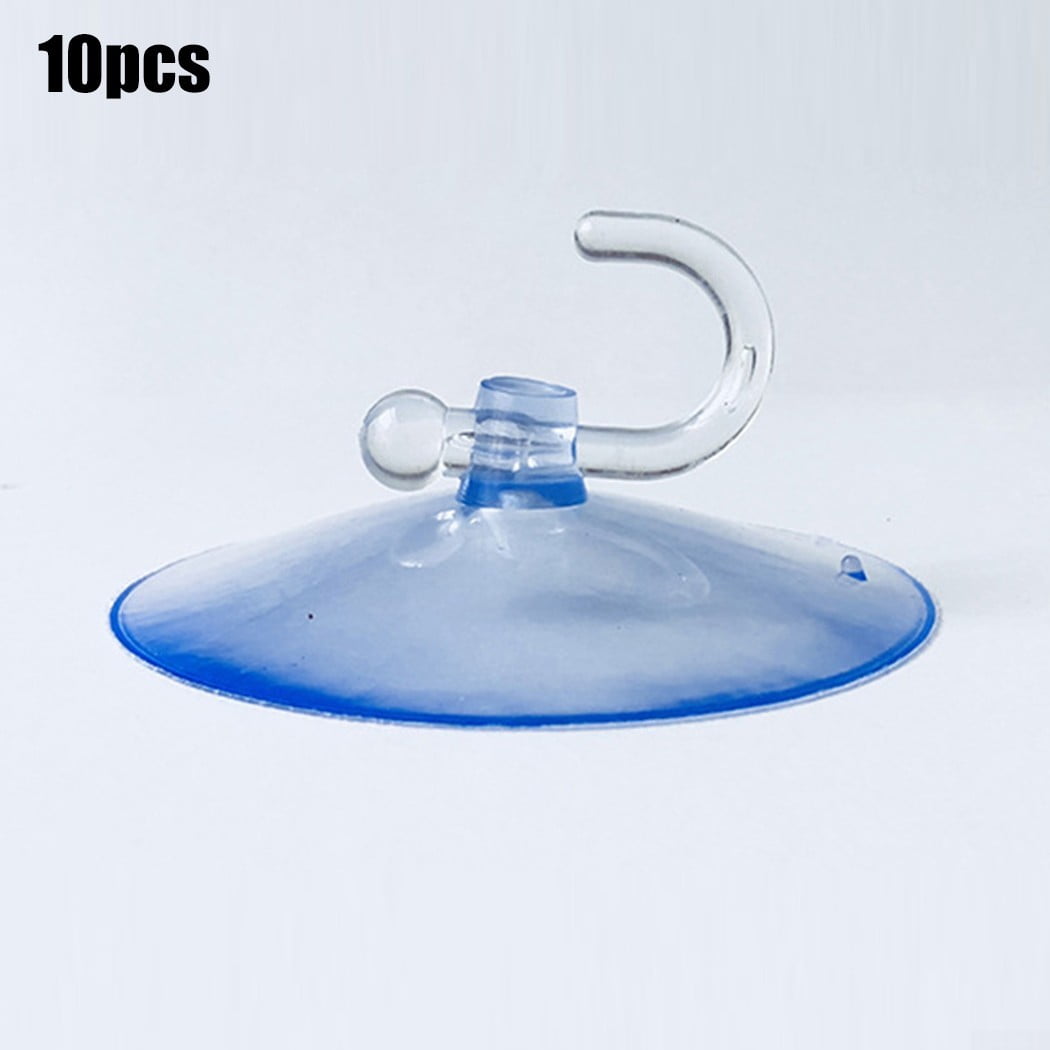 10pcs Window Suction Cups Sucker Hanger Plastic Hooks Small Clear Hanging New 
