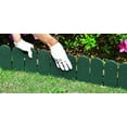 thumbnail image 5 of Garden Border Edging: Wooden Fence Design - 8pcs Green Yard Landscaping Fence Liner Lawn Edge Barrier - 10ft Kit of Decorative Lawn Landscape Panels Elements -Landscaping Edging-GMT-10374-B08, 5 of 18