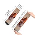 thumbnail image 4 of Pofeuu Coffee Beans Chocolate Splash Print 30cm Socks, Adult Running Hiking Socks for Youth and Adult, 4 of 7