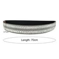 thumbnail image 6 of Eoperou Women Belt Adjustable Elastic Band Shiny Rhinestone Wide Anti-slip Clothes Matching Anti-break Tight Waist Dress Waistband Clothes Accessory, 6 of 8