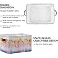 thumbnail image 2 of Coolnut Abstract Floral Watercolor Foldable Canvas Storage Bin, Sturdy Fabric Storage Basket with Handles, Storage Cube Box for Organizing Shelf Nursery Toy Closet 1PCS#8 Home Decor, 2 of 7
