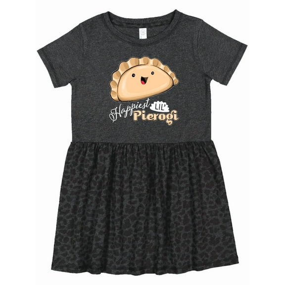 Inktastic Happiest Lil' Pierogi Girls Toddler Dress