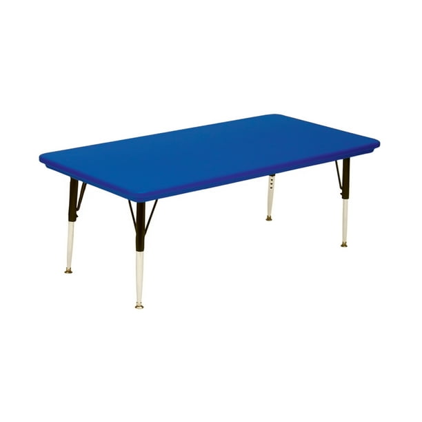 BlowMolded Plastic Top Activity Table Rectangular Blue 60"L x 30
