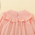 thumbnail image 4 of Esaierr Kids Baby Spring Fall Dresses for Girls,9M-6Y Toddler Infant Long Sleeved S Dress Pullover Crewneck Princess Dress Stylish Embroidery Little Girls A-Line Ruffled Striped Dresses, 4 of 8