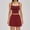 Red, variant on PISONIC Women 2 Piece Tennis Dress Cross-Back Tank Top with High Waisted Workout Skorts Skirt Set Yoga Golf Athletic Outfits Set