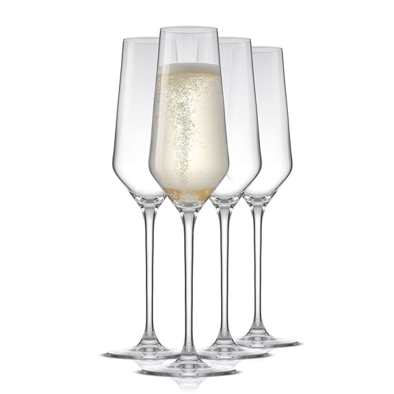 JoyJolt Layla Italian Champagne Flute, 7.5 ounces (Set of 4)