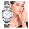 thumbnail image 3 of Reloj Mujer Acero Inoxidable Elegante Metal Contra Agua Cx Color de la Correa Blanco, 3 of 6