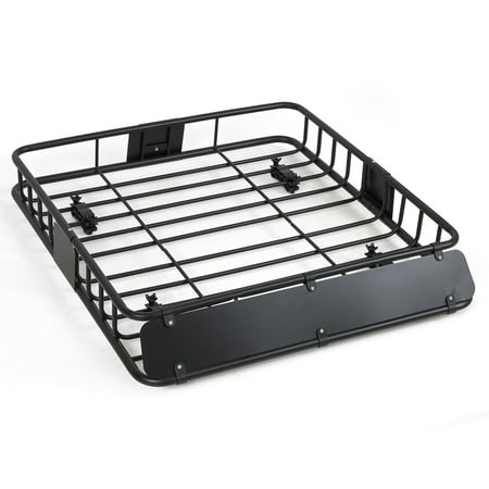Arksen Universal Roof Rack Cargo Auto Top Luggage Carrier Basket Traveling Holder Car SUV,