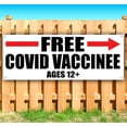 thumbnail image 2 of Free Vaccine Ages 12+ Arrow 13 oz Vinyl Banner With Metal Grommets, 2 of 5