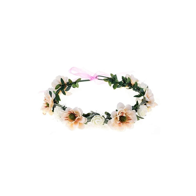 Jumpingount Cinta Flores Hojas Diadema Elegante Damas Festival Tocado Nupcial Accesorios para el cabello Hecho a mano Exquisita guirnalda Ropa, zapatos y accesorios Miscelánea Tipo 6 Jumpingount AP019208-06