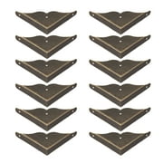 Uxcell Metal Desk Corner Protectors Table Edge Cover Guard 1.54" x 1.54" x 0.31" Bronze Tone 12  Pack