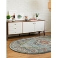 thumbnail image 4 of Unique Loom Isabella Collection Area Rug - Rossellini (5' 1" x 8' Oval Blue/Beige), 4 of 7