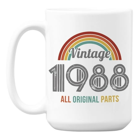

Vintage 1988 All Original Parts feat. a Rainbow Coffee & Tea Mug Cup (15oz)