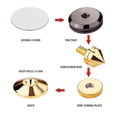 thumbnail image 3 of Pointe d'Enceinte Dorée avec Disques de Sol Support Pointes d'Isolation pour Pieds (4 Pcs Or), 3 of 4