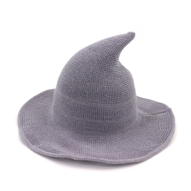 Xihbxyly Gorro de Bruja de Lana, Diseño Moderno de Punto, Calidez Invernal, Plegable y Empacable, Accesorio Funcional y Elegante, Perfecto para Halloween, Navidad y Cosplay, Capucha de 56-58 Cm.