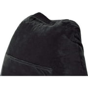 Husband Pillow Black, Original Reading Pillow in Bed Rest Chair, Shredded Memory Foam Large Lounge Cushion Adult Backrest with Arms, Comfy Back Support for Sit Sitting Up, Washable / Removable Cover